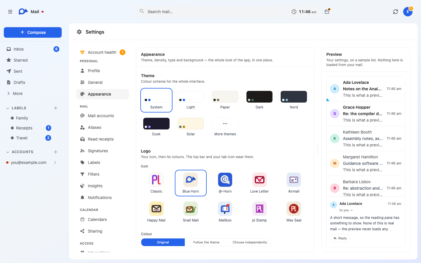 Choosing an icon